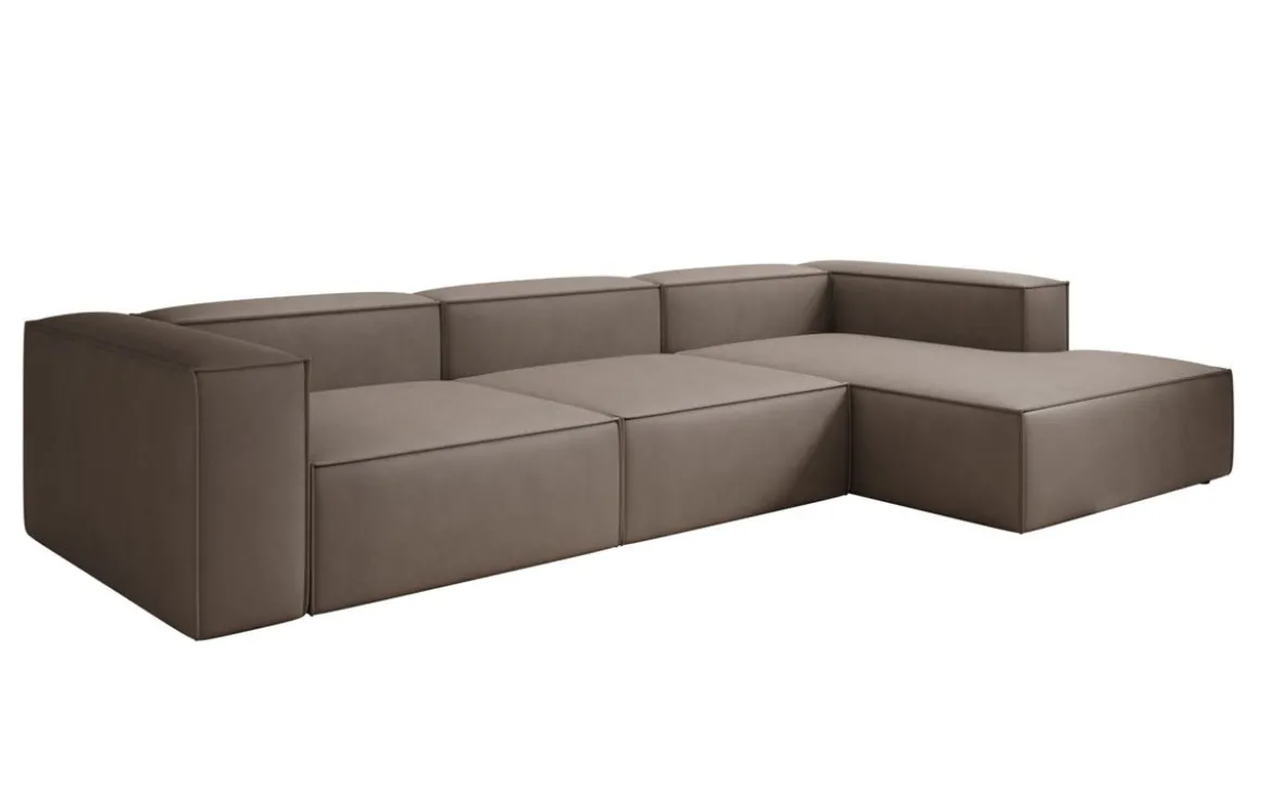 Designer Ecksofa Lesley in Echtleder