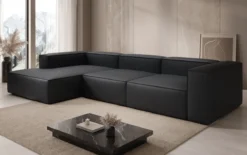 Designer Ecksofa Lesley in Echtleder
