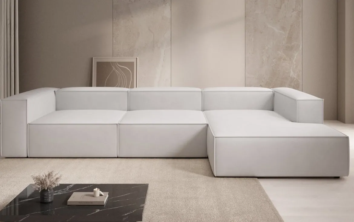 Designer Ecksofa Lesley in Echtleder