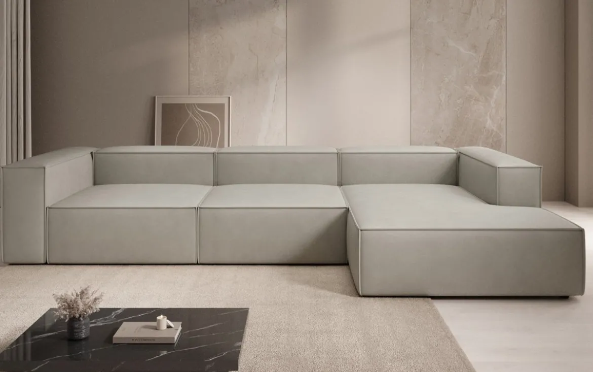 Designer Ecksofa Lesley in Echtleder