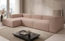 Designer Ecksofa Lesley in Echtleder