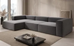 Designer Ecksofa Lesley in Strukturstoff