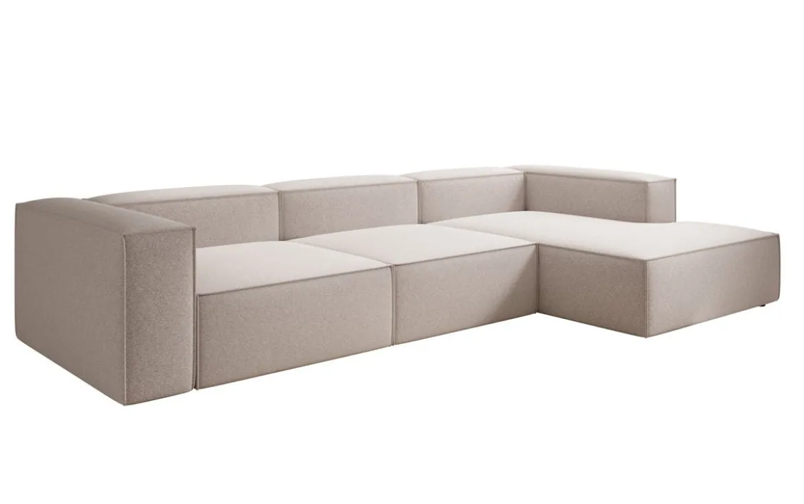 Designer Ecksofa Lesley in Strukturstoff