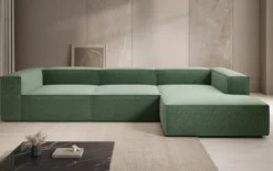 Designer Ecksofa Lesley in Strukturstoff