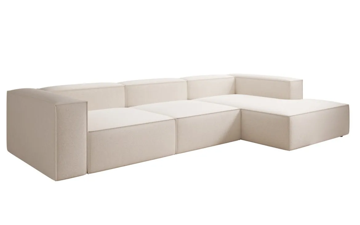 Designer Ecksofa Lesley in Strukturstoff