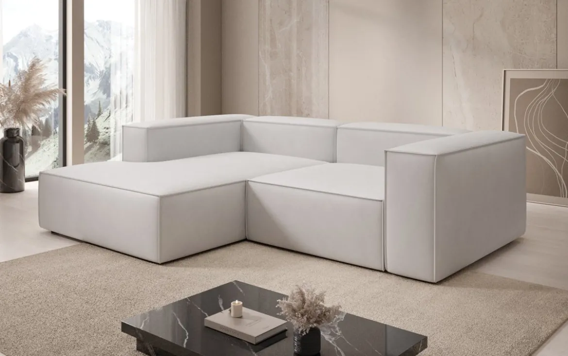 Designer Ecksofa Lesley Mini in Echtleder
