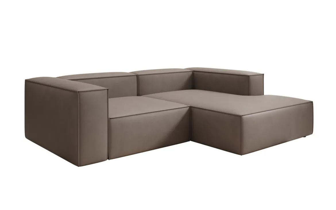 Designer Ecksofa Lesley Mini in Echtleder