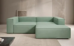 Designer Ecksofa Lesley Mini in Echtleder