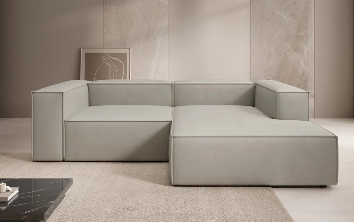Designer Ecksofa Lesley Mini in Echtleder