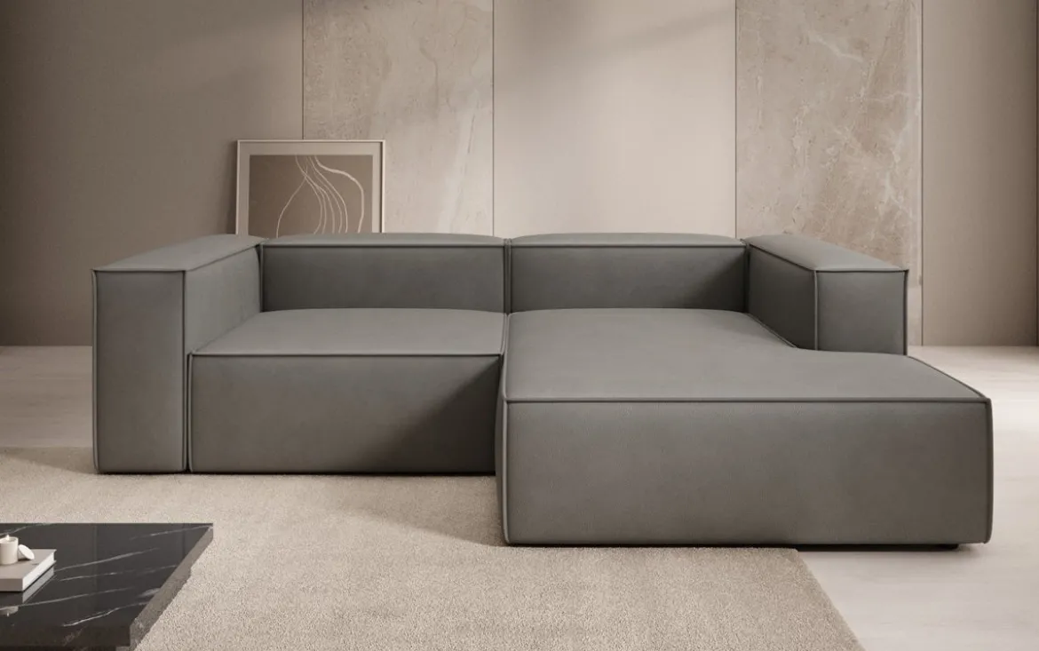 Designer Ecksofa Lesley Mini in Echtleder