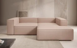 Designer Ecksofa Lesley Mini in Echtleder