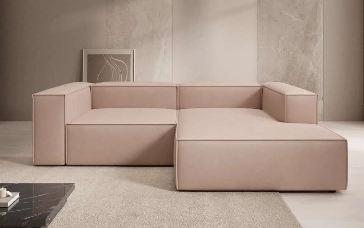 Designer Ecksofa Lesley Mini in Echtleder