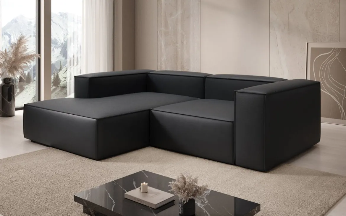 Designer Ecksofa Lesley Mini in Echtleder