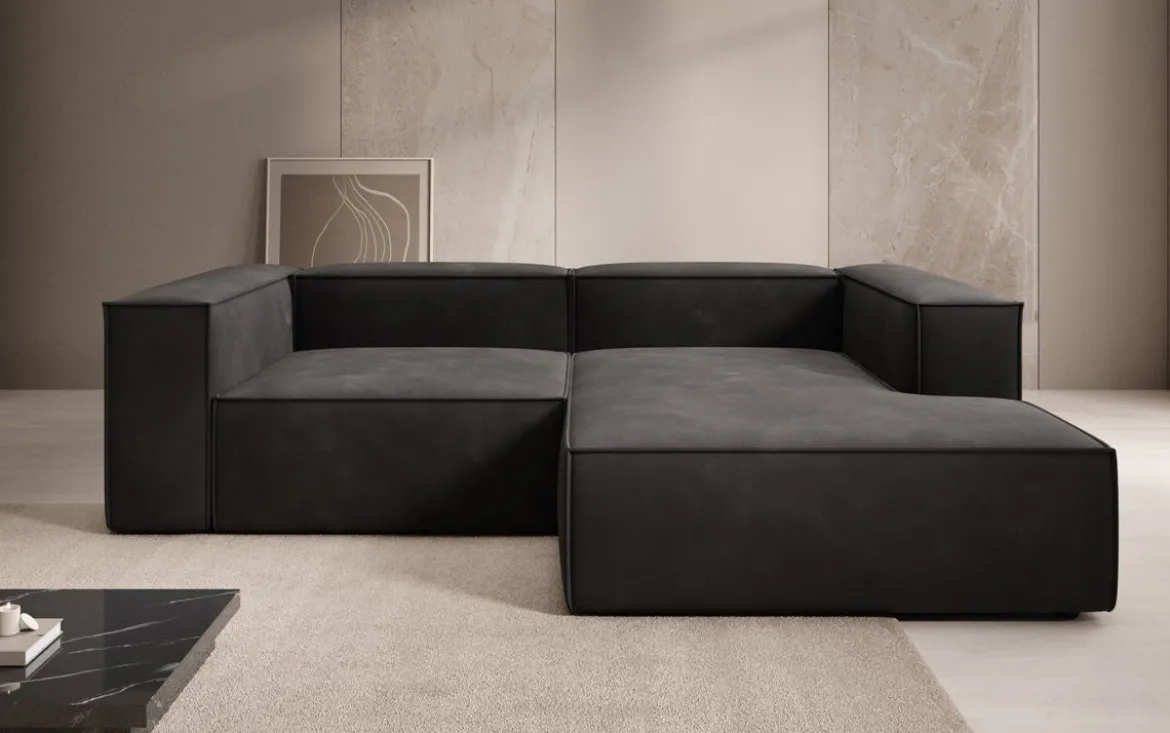 Designer Ecksofa Lesley Mini in Samt