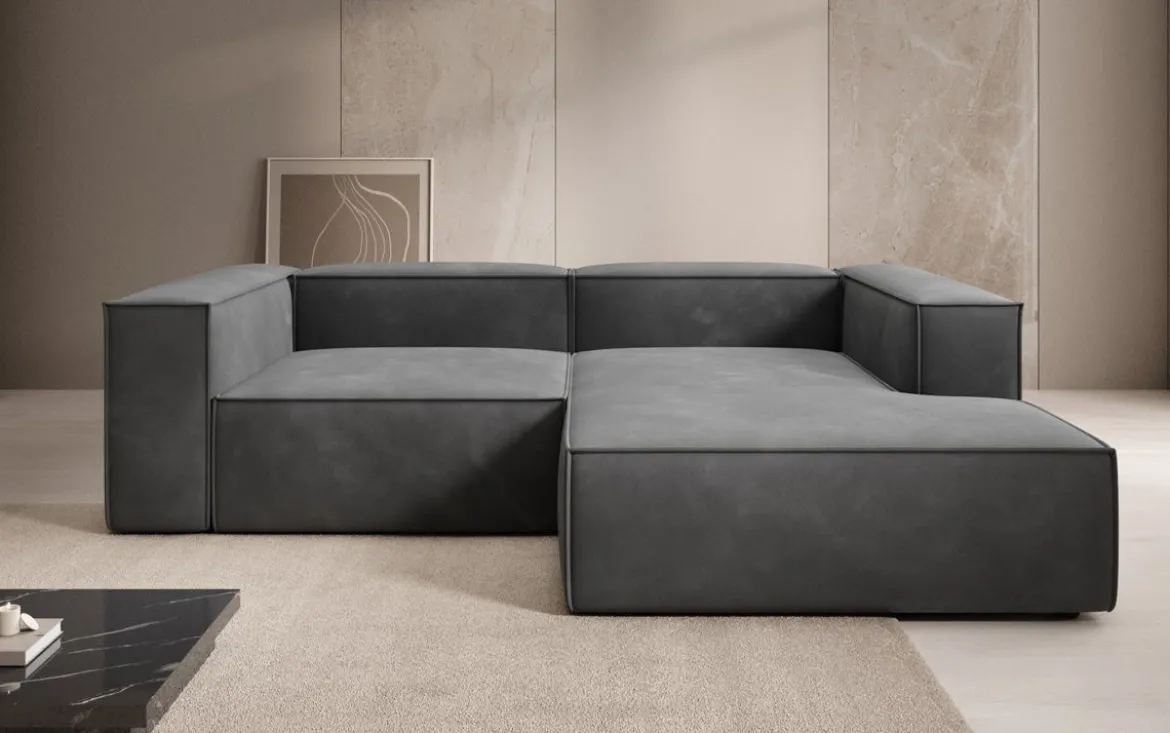 Designer Ecksofa Lesley Mini in Samt