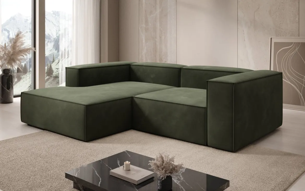 Designer Ecksofa Lesley Mini in Samt