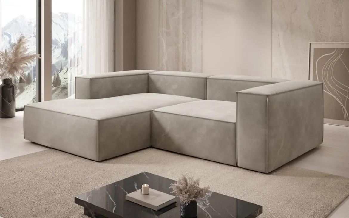 Designer Ecksofa Lesley Mini in Samt