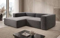 Designer Ecksofa Lesley Mini in Strukturstoff