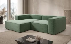 Designer Ecksofa Lesley Mini in Strukturstoff