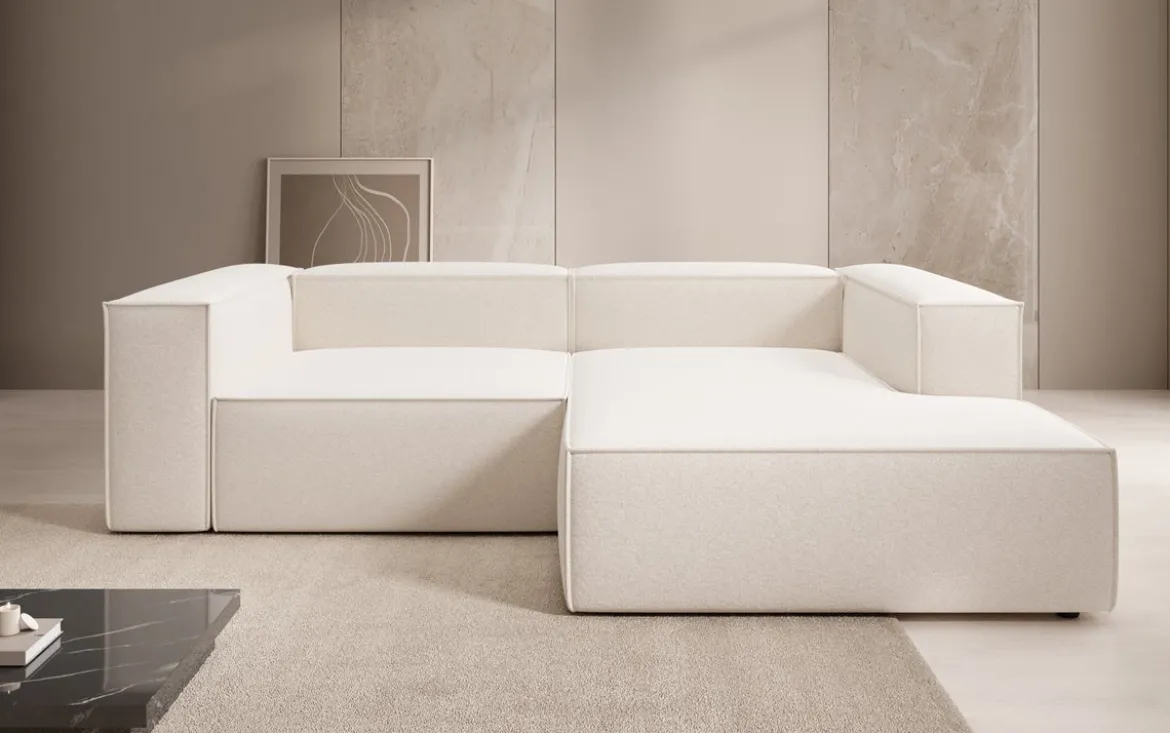 Designer Ecksofa Lesley Mini in Strukturstoff