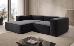 Designer Ecksofa Lesley Mini in Strukturstoff