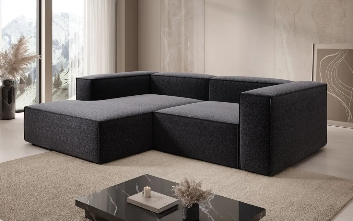 Designer Ecksofa Lesley Mini in Strukturstoff