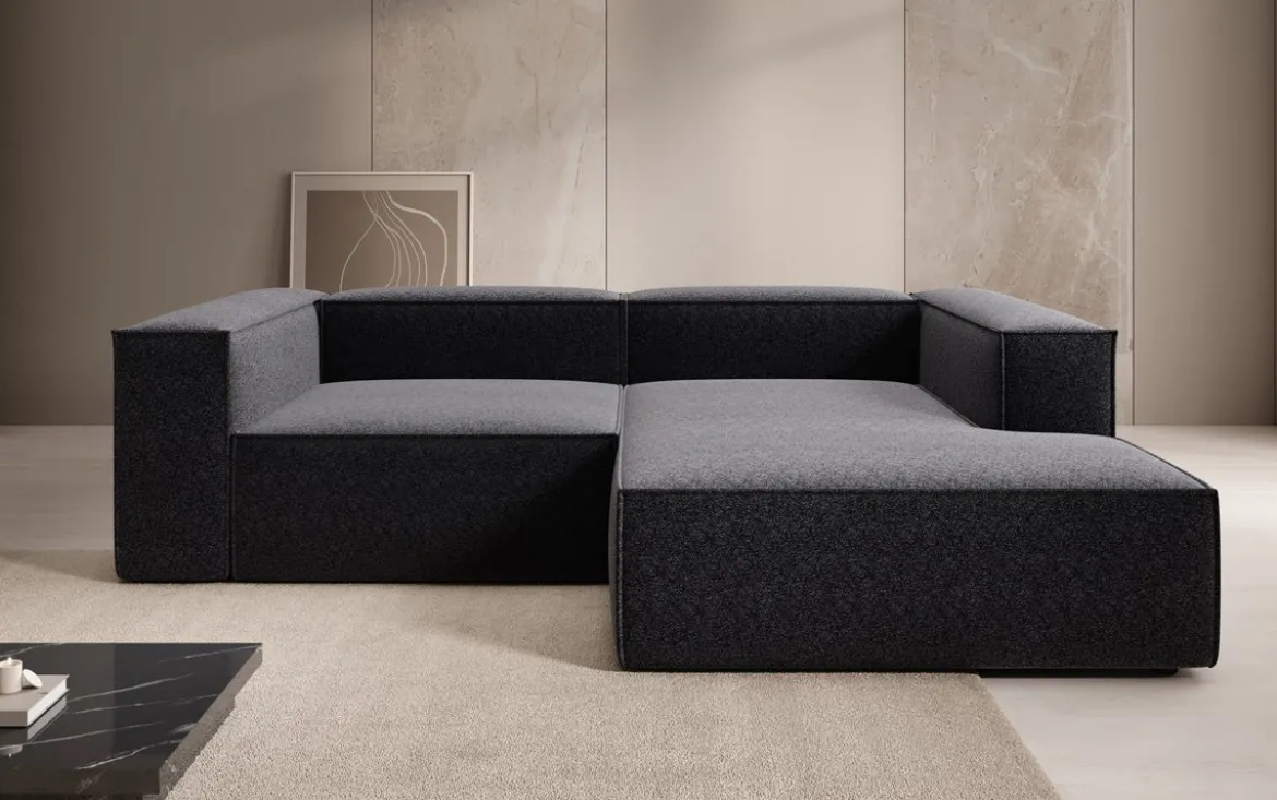 Designer Ecksofa Lesley Mini in Strukturstoff