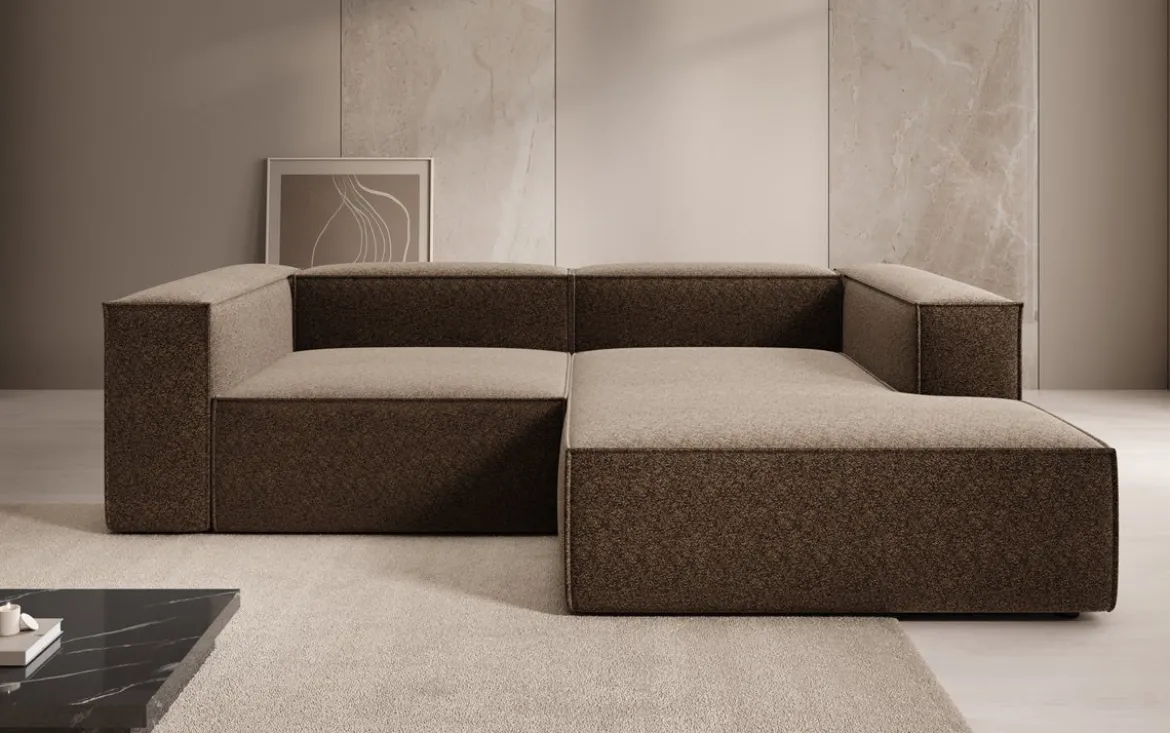 Designer Ecksofa Lesley Mini in Strukturstoff