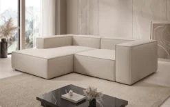 Designer Ecksofa Lesley Mini in Stoff