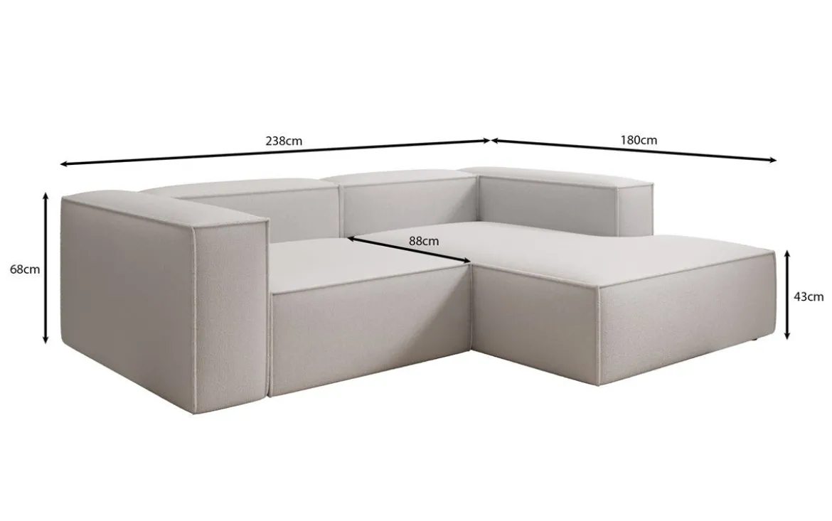 Designer Ecksofa Lesley Mini in Bouclé