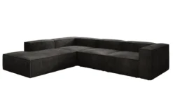 Designer Ecksofa Lesley mit langer Ottomane in Cord