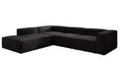 Designer Ecksofa Lesley mit langer Ottomane in Bouclé