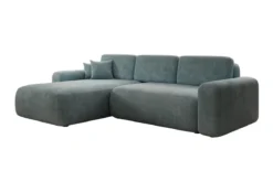 Designer Ecksofa Lola mit Schlaf- und Klappfunktion in Cord