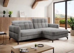 Designer Ecksofa Loria mit Schlaf- und Klappfunktion