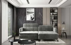 Designer Ecksofa Loria mit Schlaf- und Klappfunktion