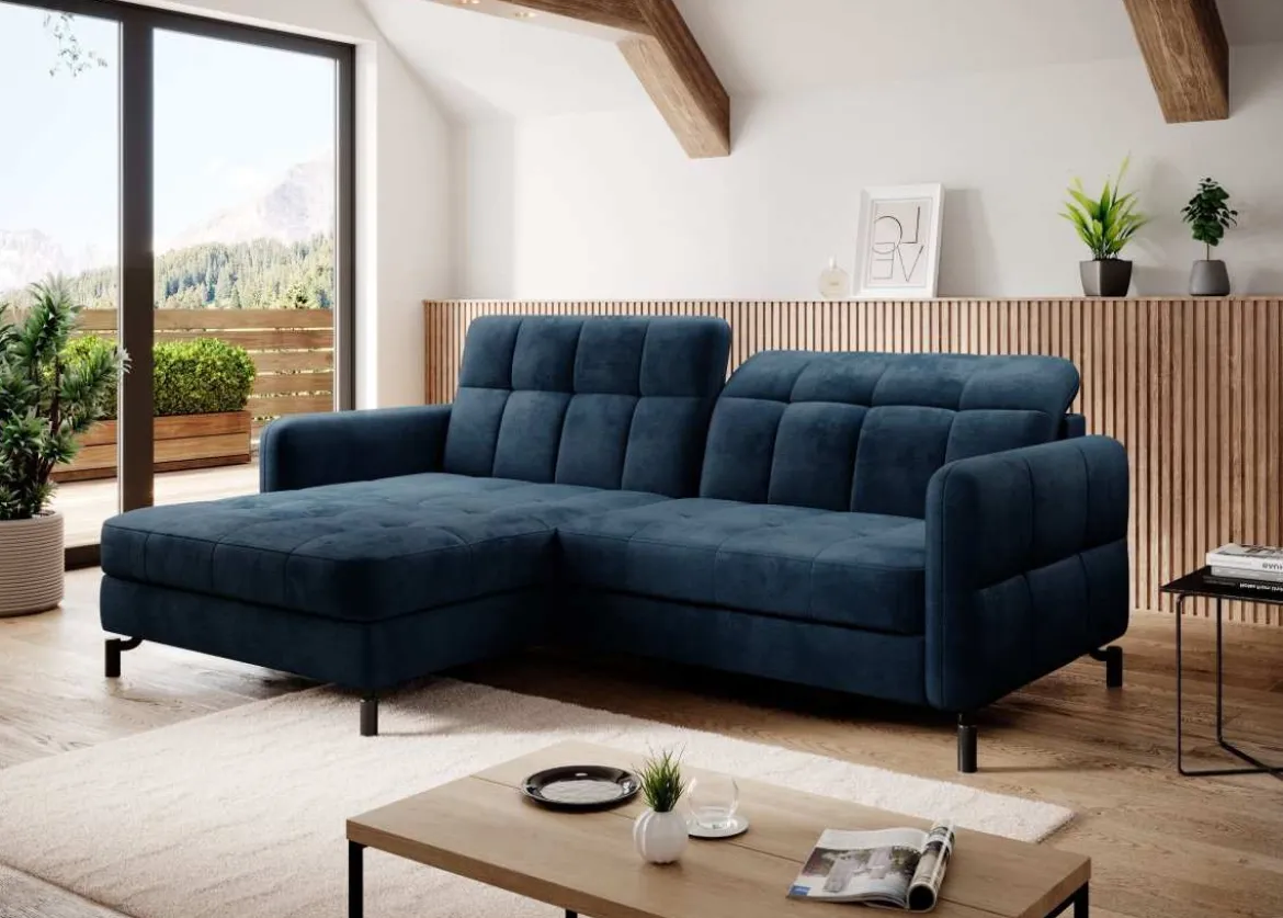 Designer Ecksofa Loria mit Schlaf- und Klappfunktion