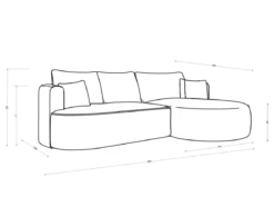 Designer Ecksofa Lucca in Bouclé