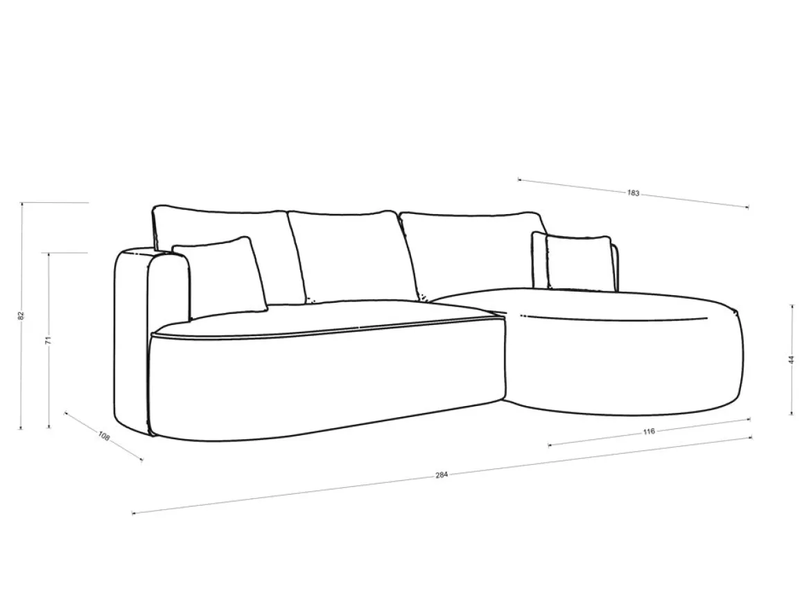 Designer Ecksofa Lucca in Bouclé