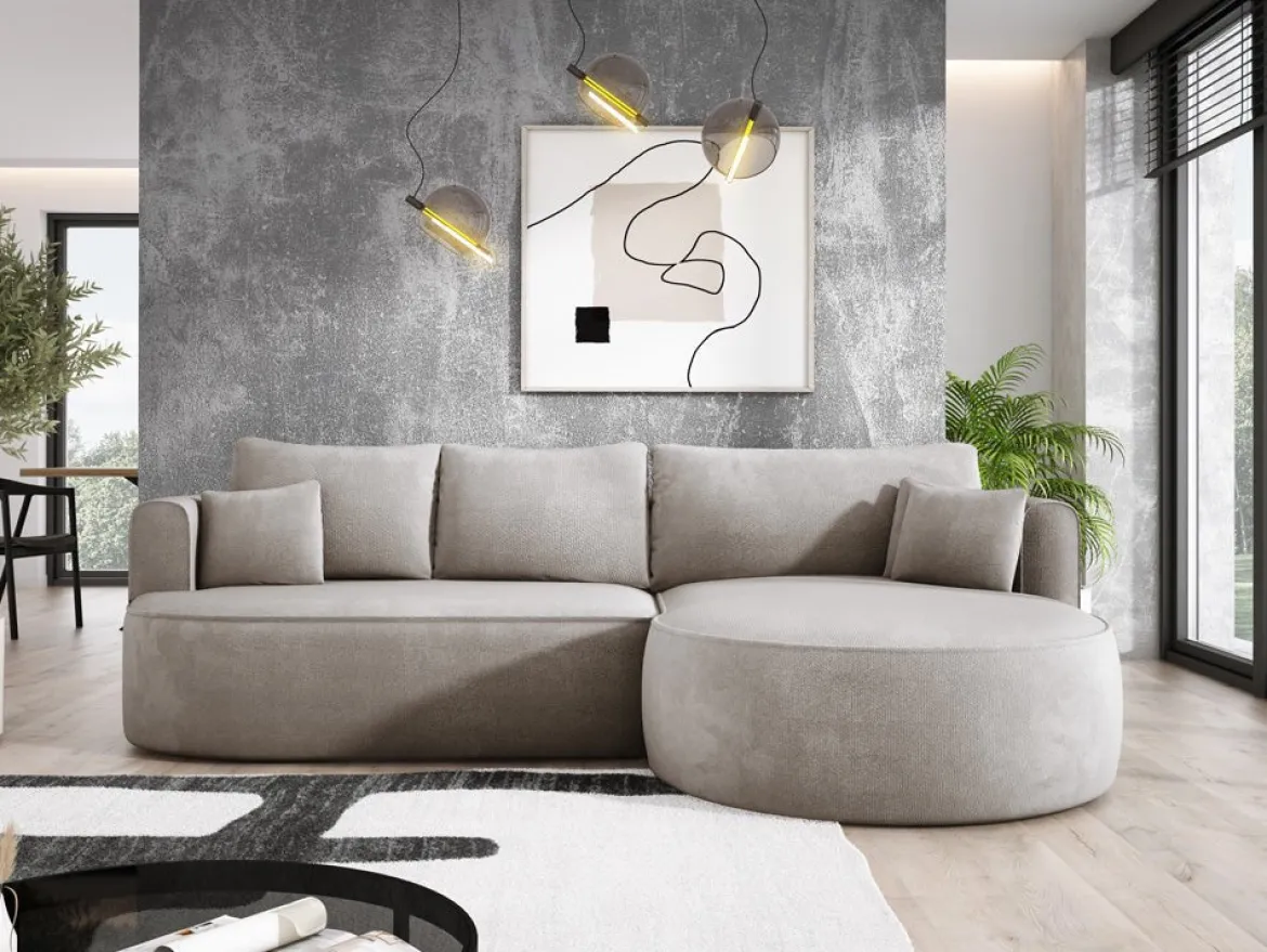 Designer Ecksofa Lucca in Bouclé
