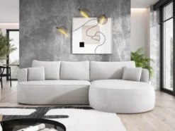 Designer Ecksofa Lucca in Bouclé