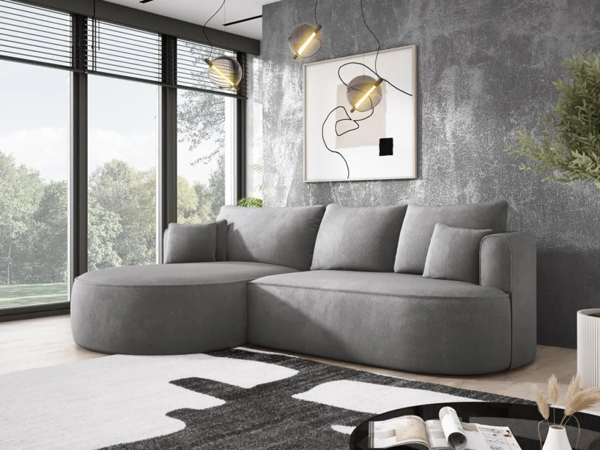Designer Ecksofa Lucca in Bouclé