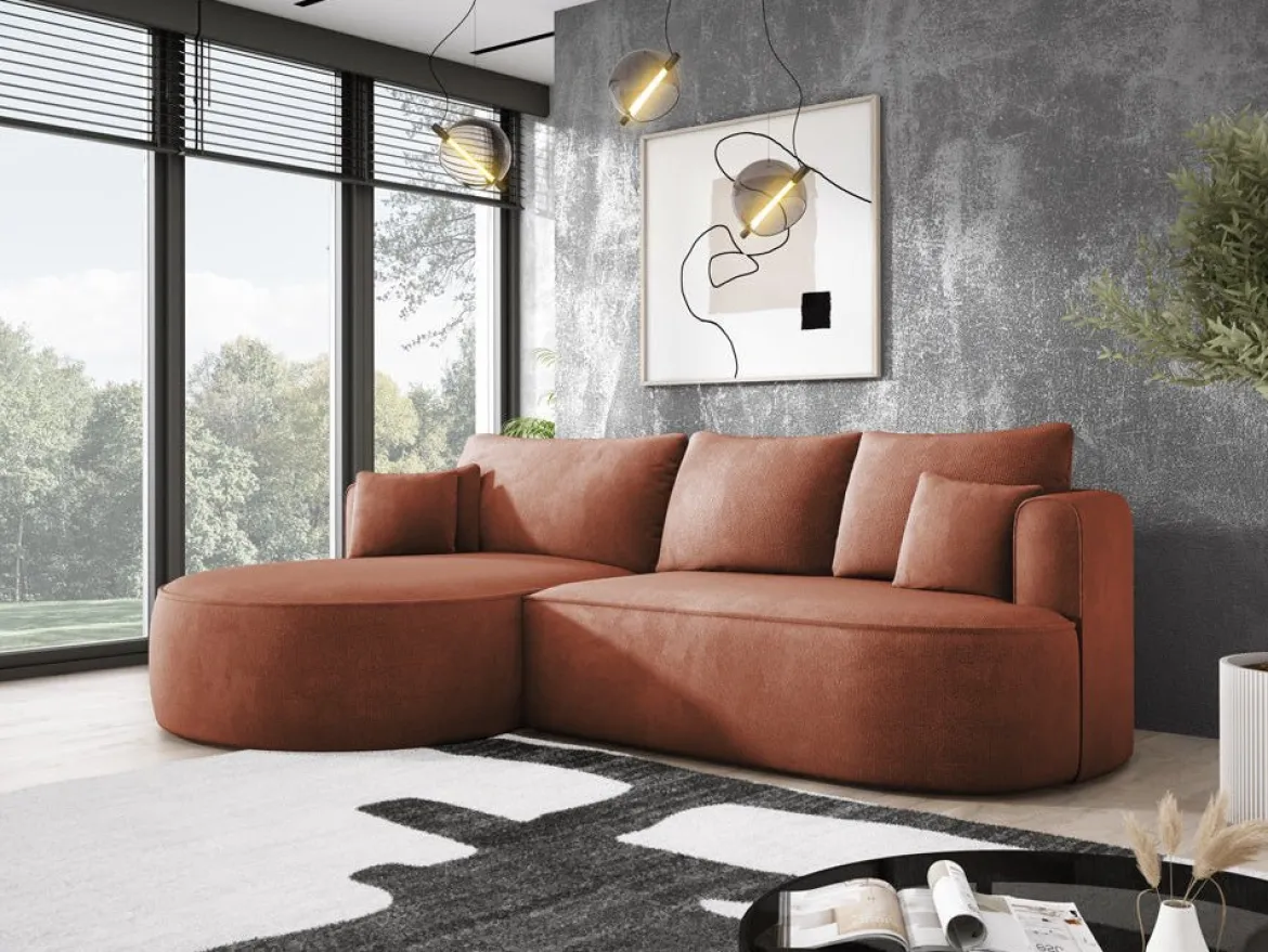 Designer Ecksofa Lucca in Bouclé