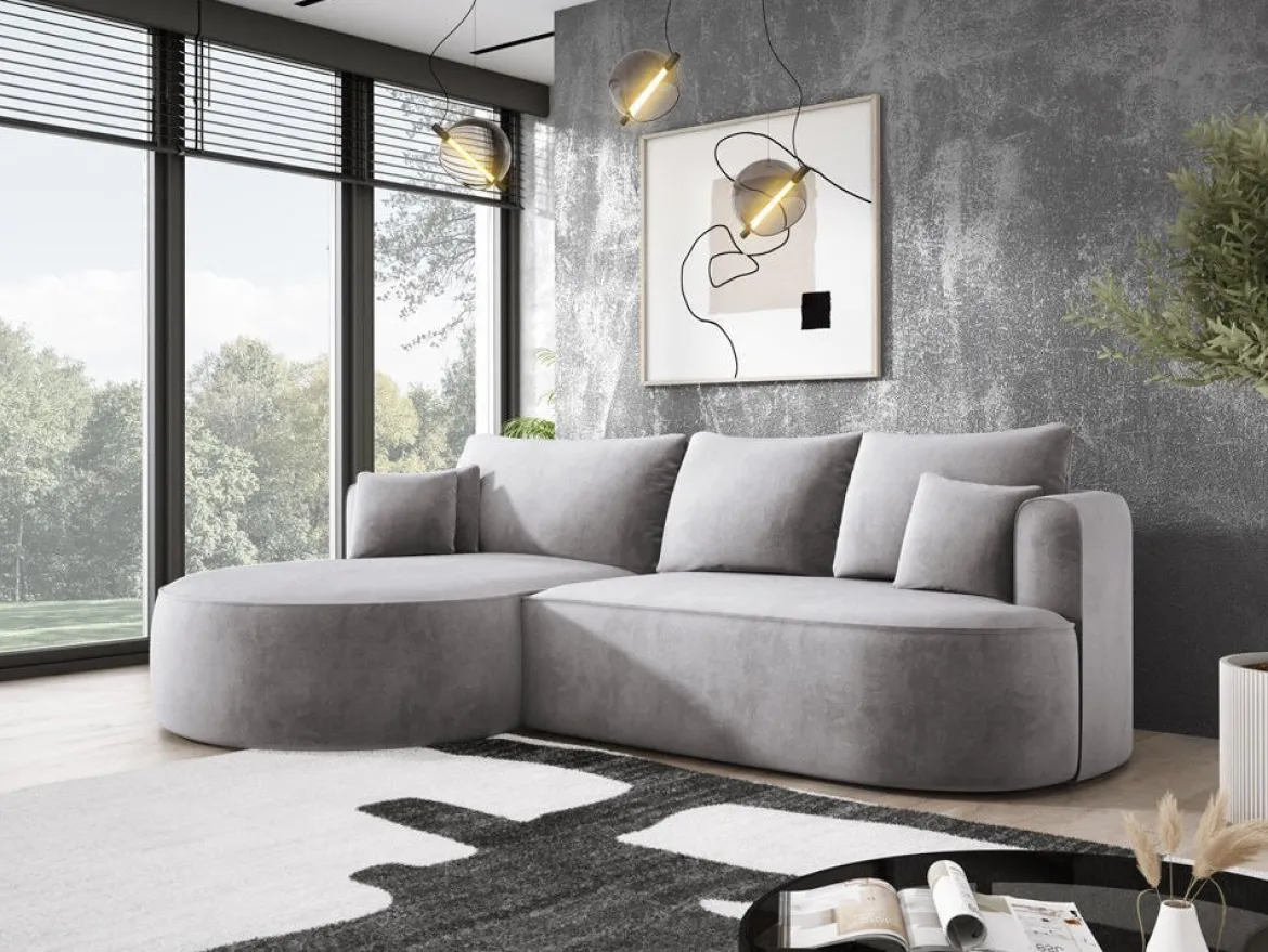 Designer Ecksofa Lucca in Samt