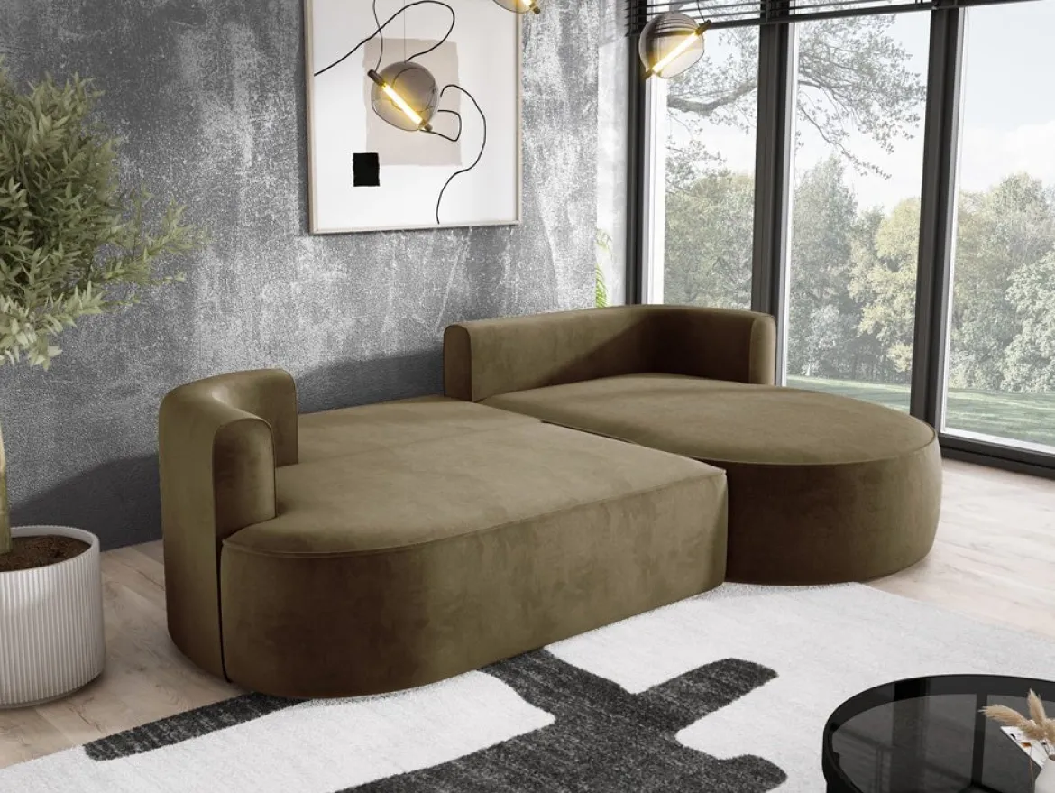 Designer Ecksofa Lucca in Samt