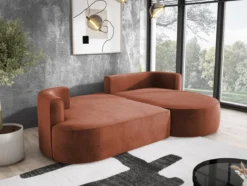 Designer Ecksofa Lucca in Samt
