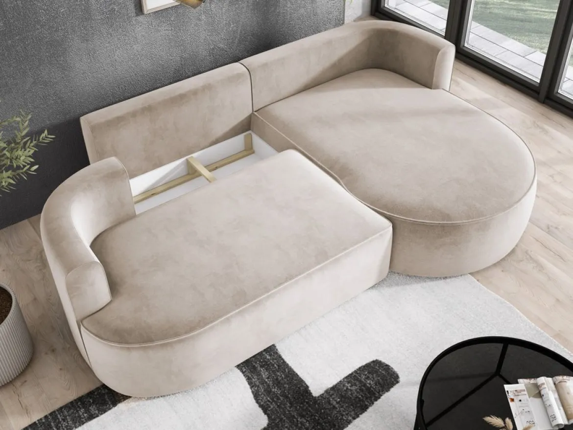 Designer Ecksofa Lucca in Samt