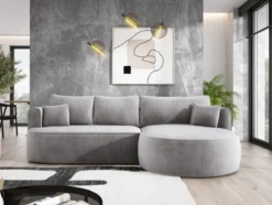Designer Ecksofa Lucca in Samt