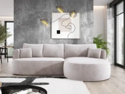 Designer Ecksofa Lucca in Samt