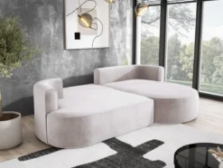 Designer Ecksofa Lucca in Samt