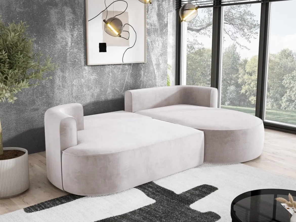 Designer Ecksofa Lucca in Samt